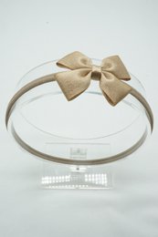 Cerchietto in nylon satinato metallizzato regular mini