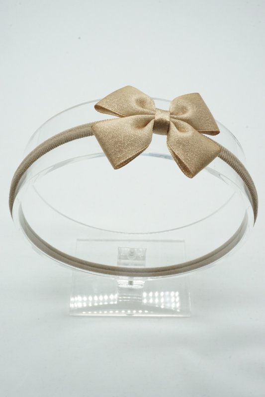 Cerchietto in nylon satinato metallizzato regular mini