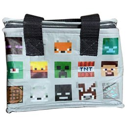  Insulated lunch bag with Minecraft character graphics, suitable for carrying food and drinks.
