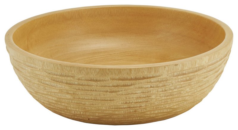 Drewniana miska - miska na owoce - salaterka - model Carved Low - natural - różne rozmiary