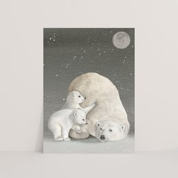 Cartolina orsi polari scuri