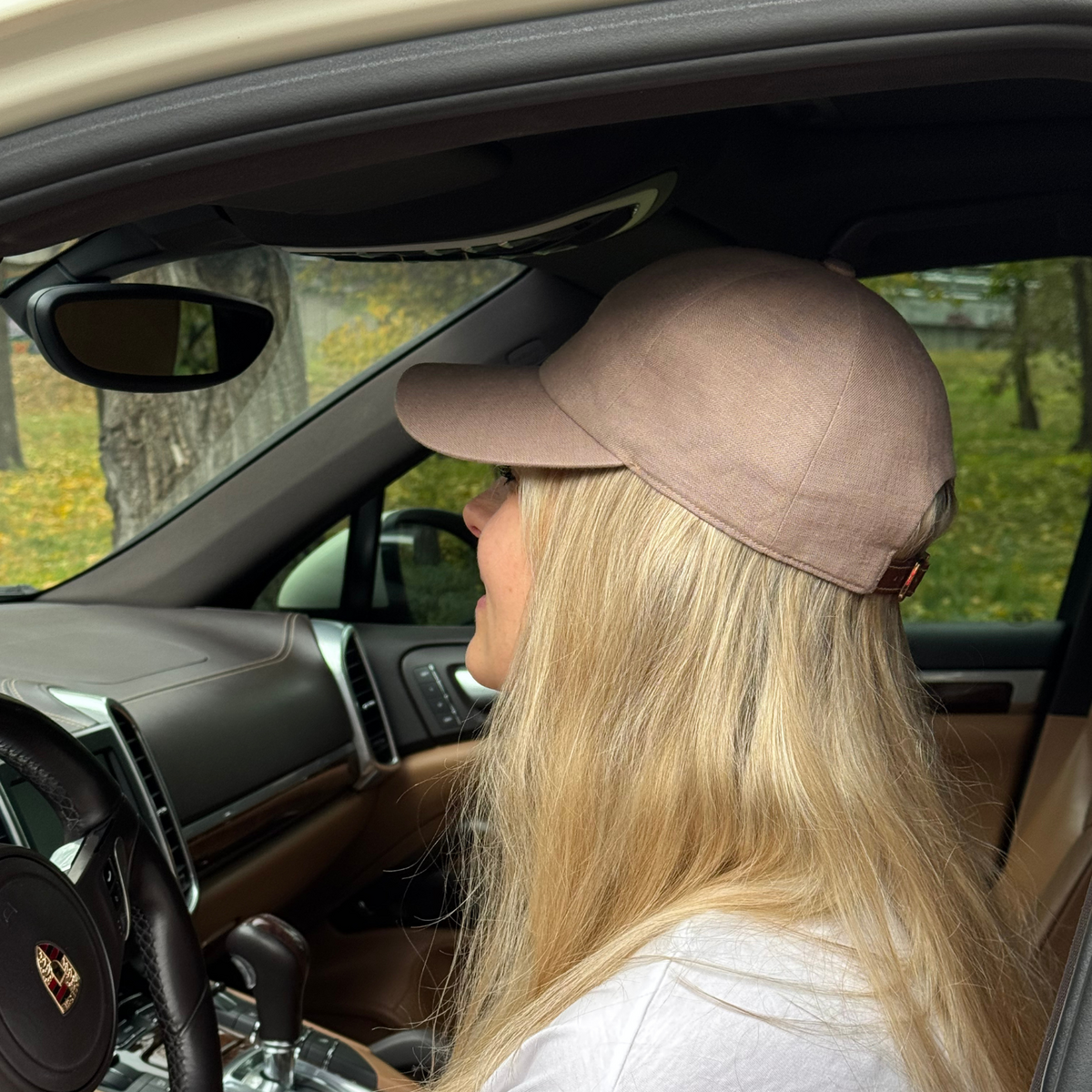 Cappuccino Beige Linen Baseball Cap | Minimalist Neutral Cap | Soft Structure