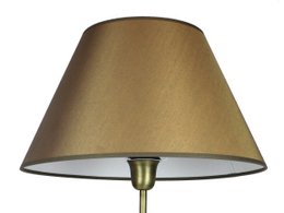 Lampenschirm Stoff oliv-gold/ innen gold 40/20/24 cm