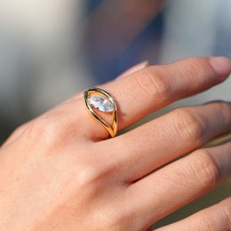 Blændende Marquise Moissanite Ring