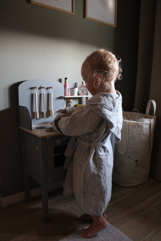 Organiczny szlafrok muślinowy 24-36 miesięcy (szary)