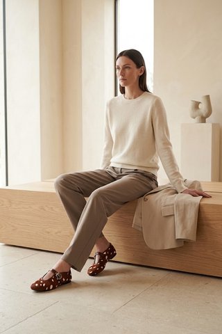 LIZA BAMBY – Hair-On-Leder-Mary-Jane-Flats