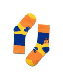koaa – Mouse & Elephant “Color Block” – Socks blue/yellow/orange