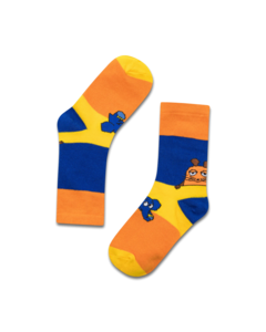 koaa ā Mouse & Elephant āColor Blockā ā Socks blue/yellow/orange