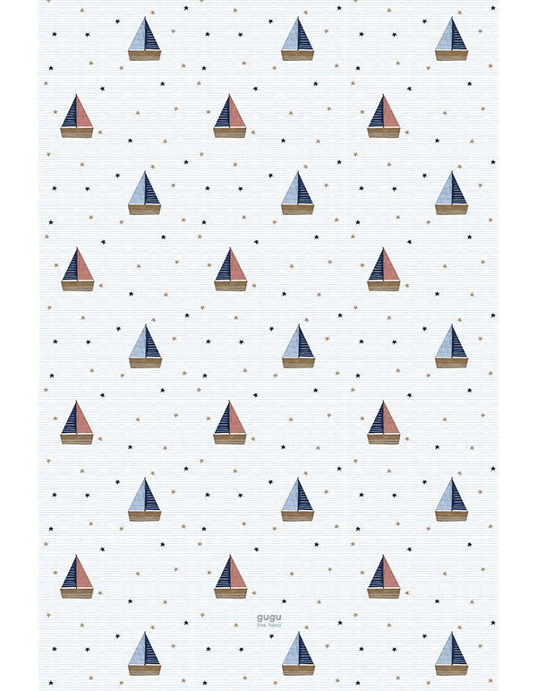 Tappetino in gomma naturale Little Sailor grande