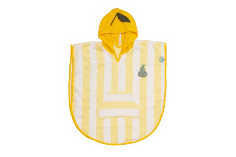 Terry Cotton Kid Hooded Poncho Pedro Pear