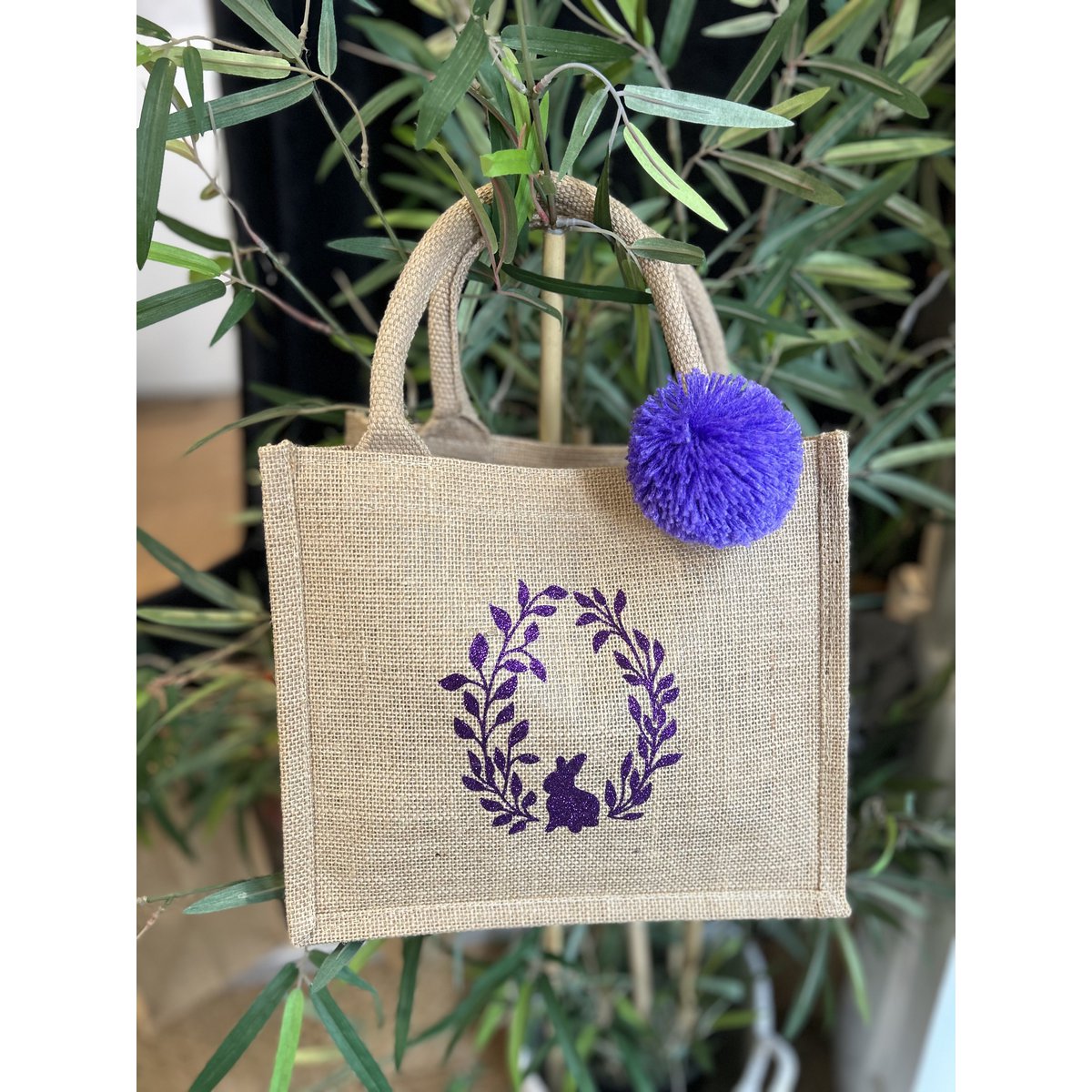 Mini jute shopping bags - Easter collection