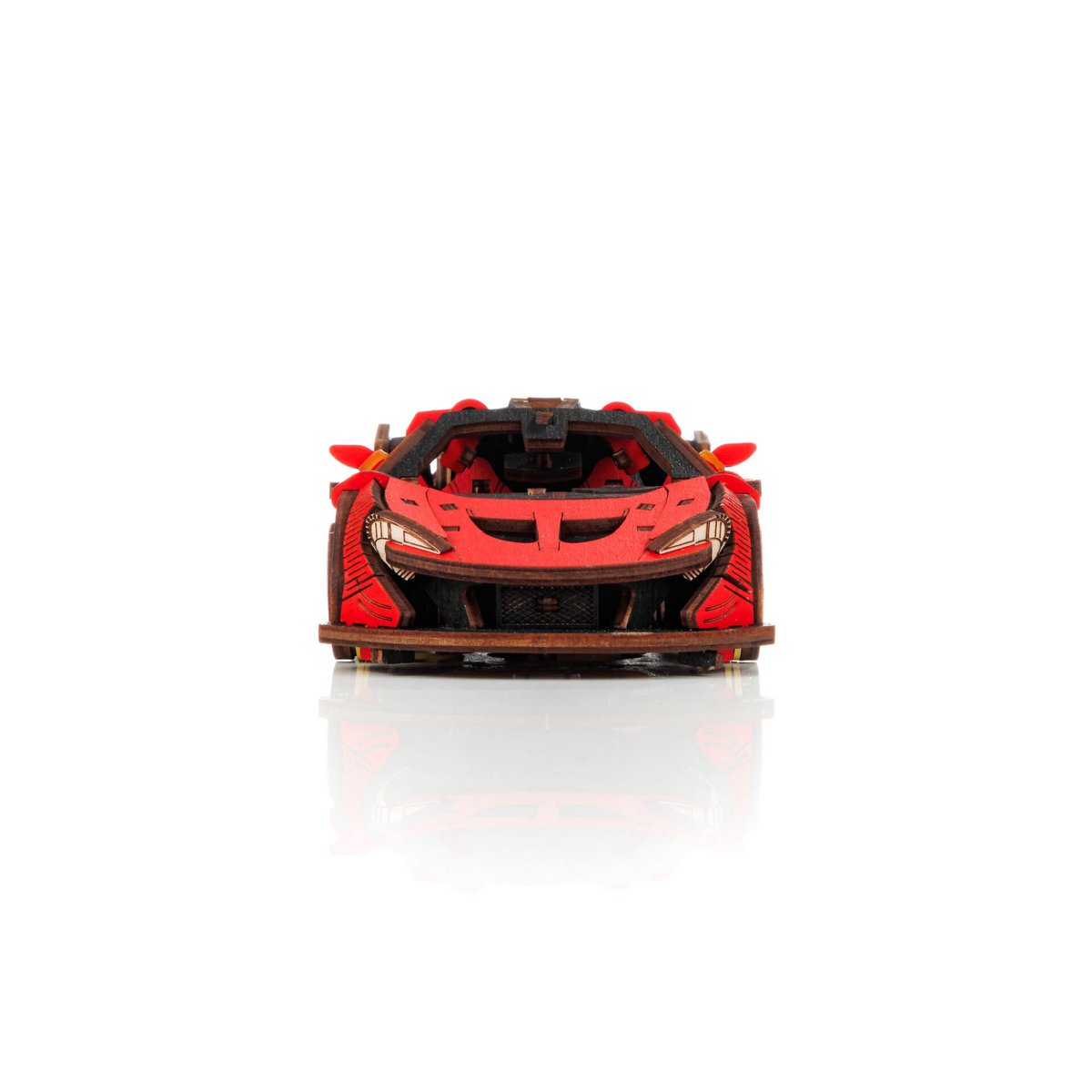Eco Wood Art (EWA) DIY 3D Mechanical Model Racing Car Rot, 4073, 21x9,5x 5,7 cm