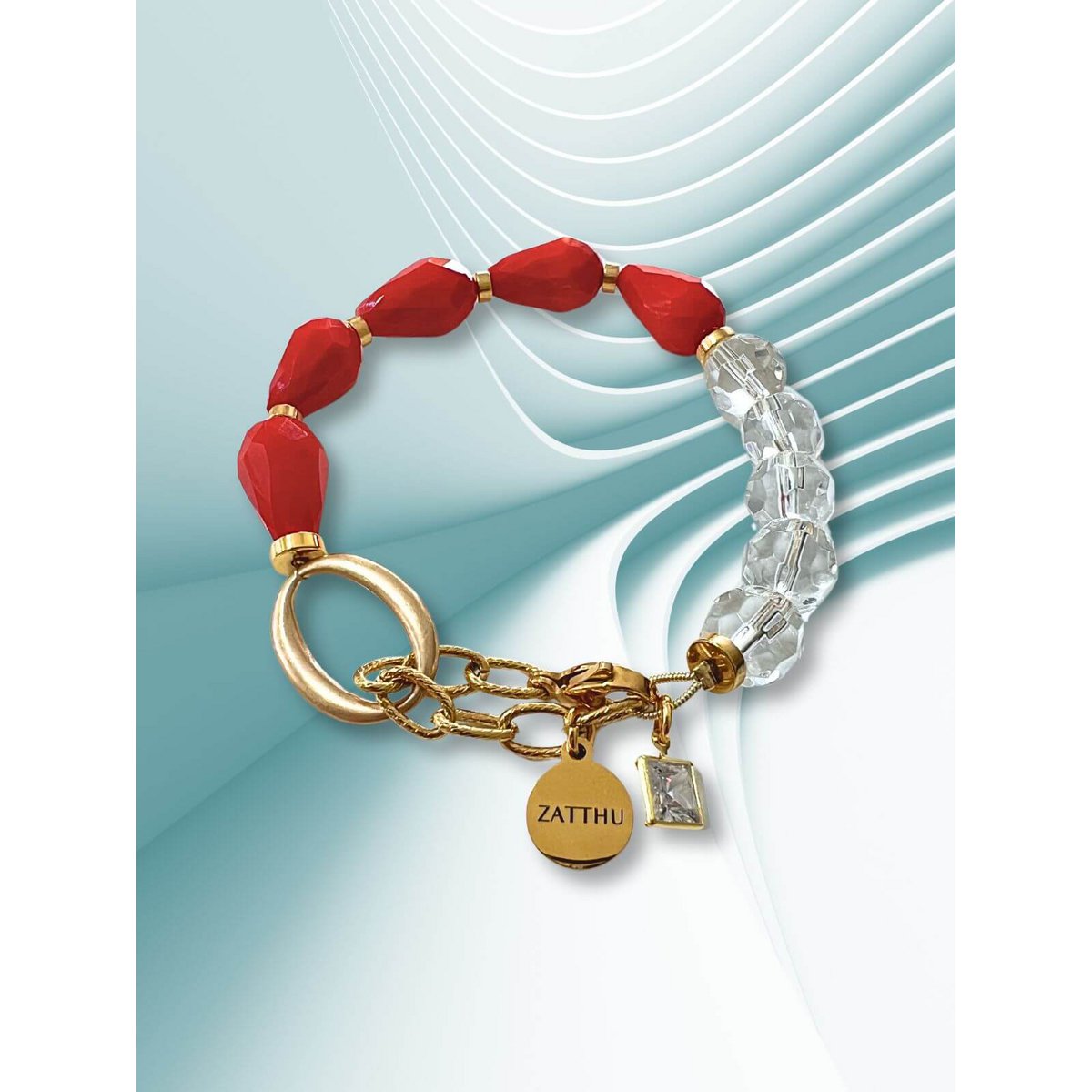 Pulsera de cuentas Lume roja