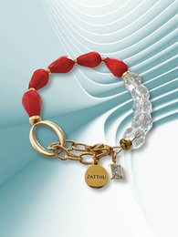 Lume-Perlenarmband rot