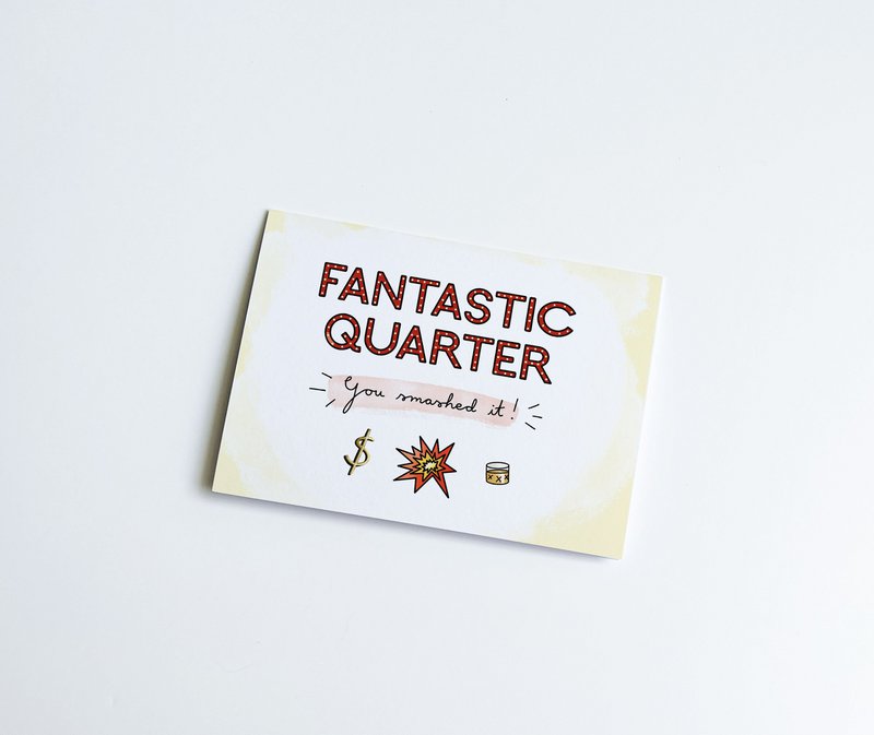 Fun appreciation greeting card - thank you for smashing the quarter