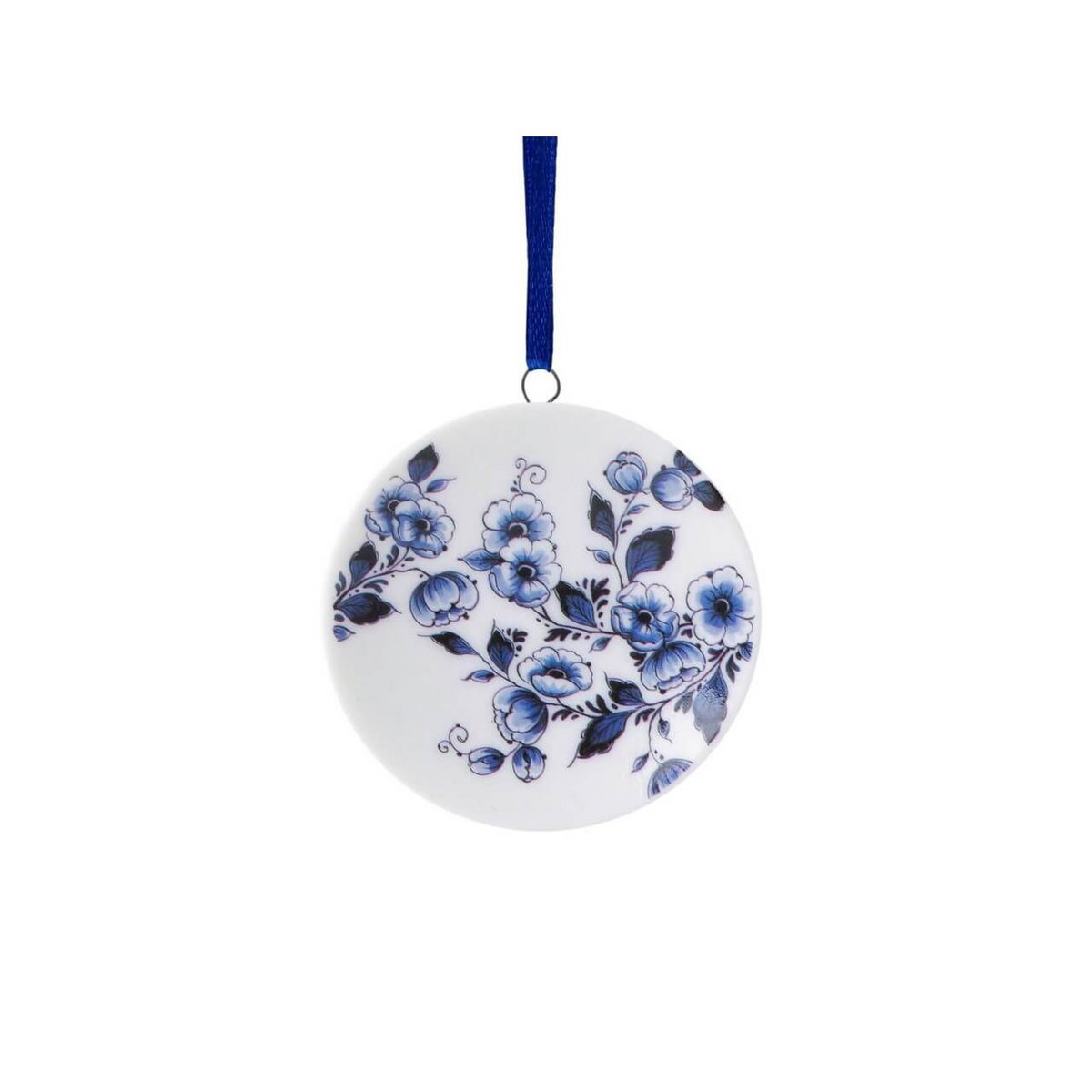 Weihnachtsschmuck Blumen - Delft Blue - 6 cm