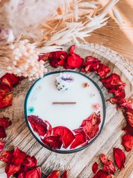 Poehina candle - tiare flower - coconut shell