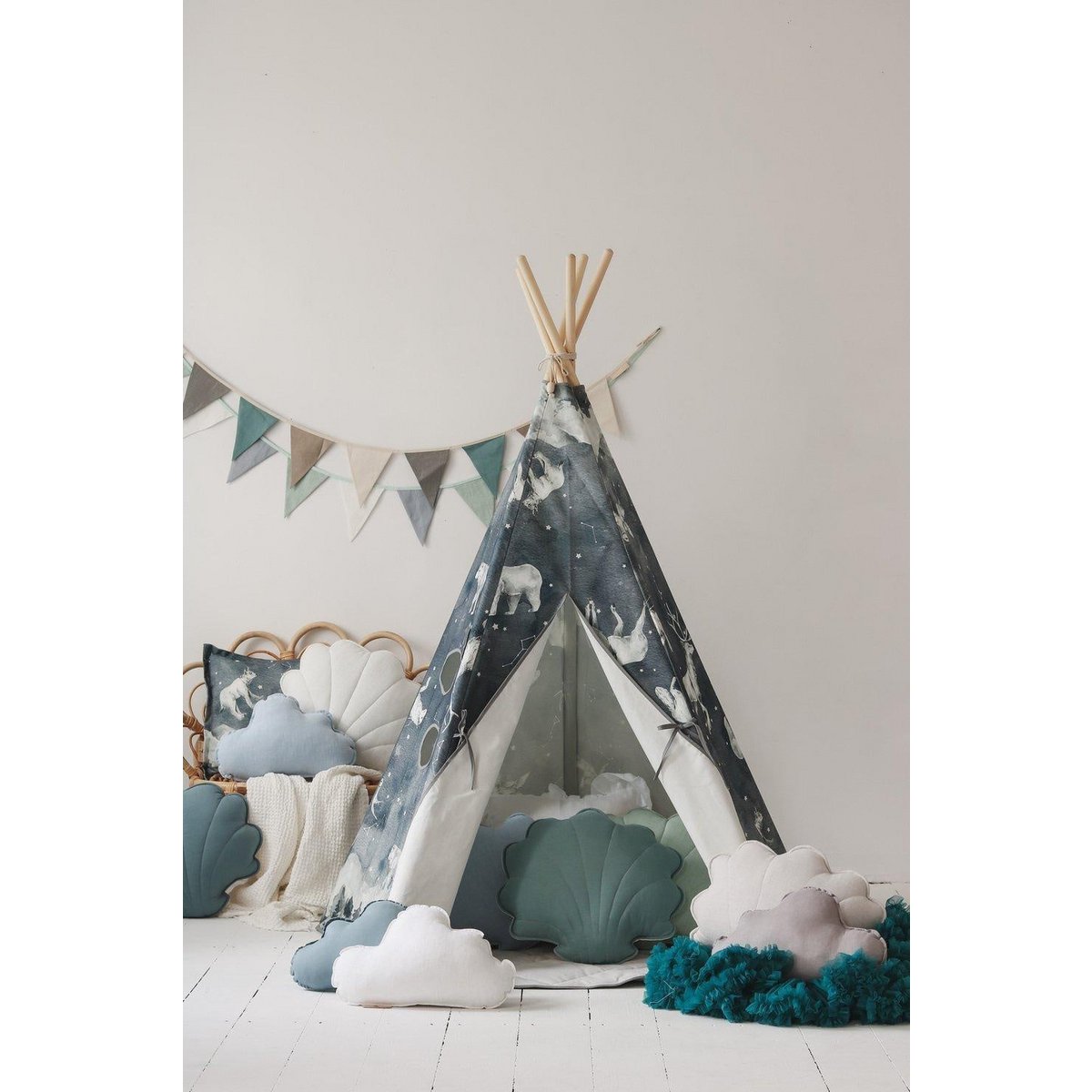 Tipi- und Mattenset „Nachthimmel“