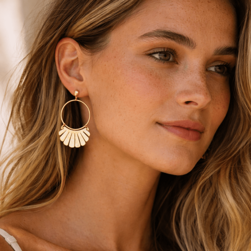 Nomad Spirit – Gold Statement Earrings