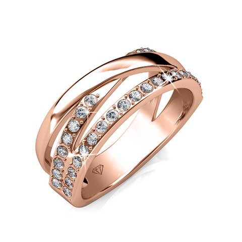 Kris Ring - Rosé Gold und Kristall