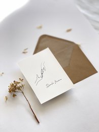 Muttertagskarte mit Briefumschlag Naturpapier