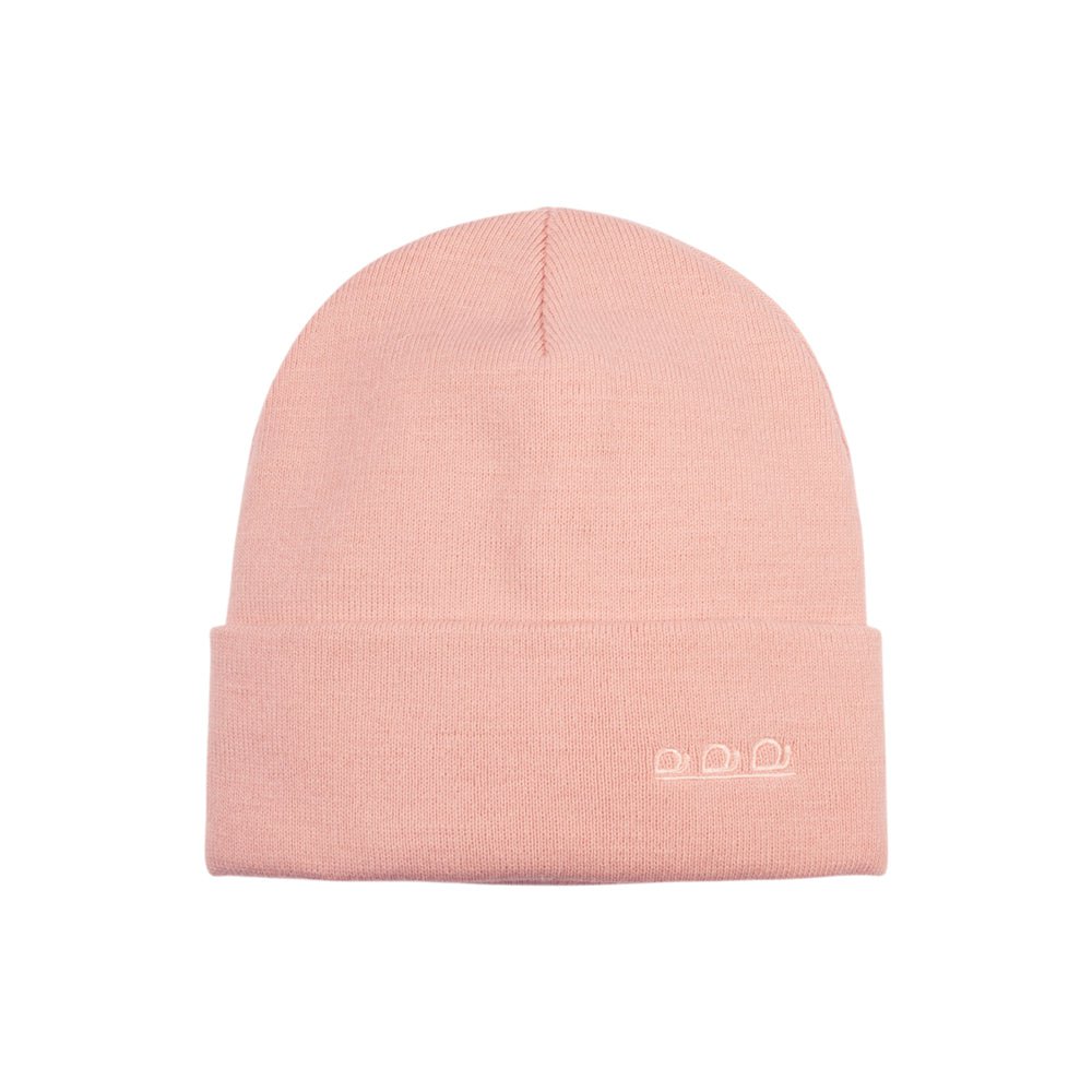 K5001AZ | ORTLES - Unisex Cap in Tubular Stockinette Knit Made in Italy. Antique pink colour
