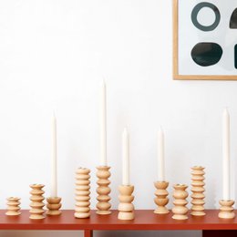 Totem Houten Kaarshouder - Medium Nº 2
