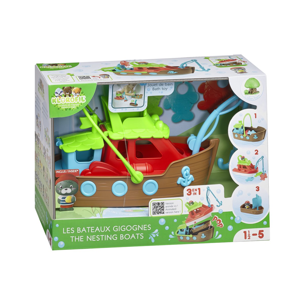 Klorofil Badespielset Stapelboot