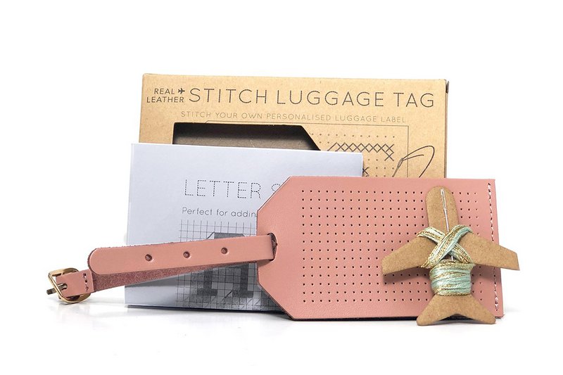 Stitch Bagagemærke - Pink