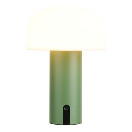 Soham LED Lamp, rechargeable, white/green