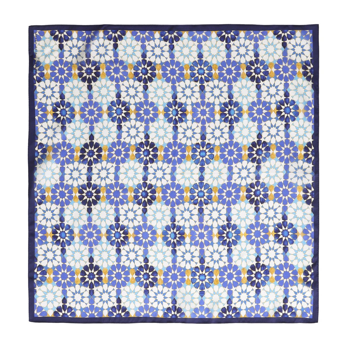 Blue Neck Scarf 100% Silk DalAhorra