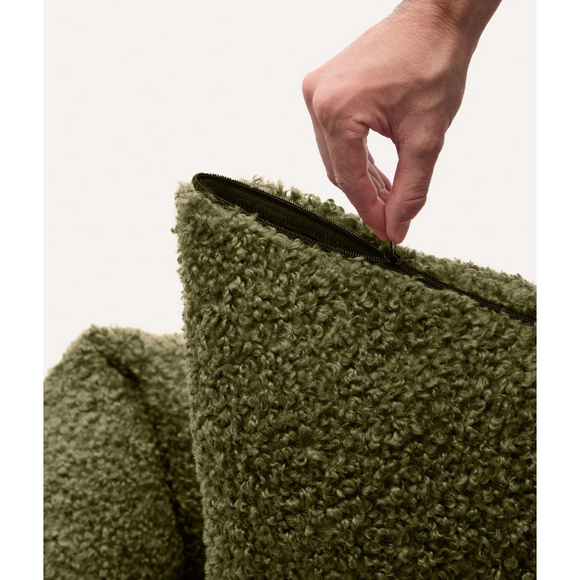 Green Sheepskin Dog Bed, Snozy