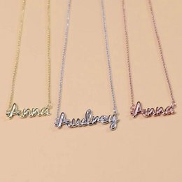 Personalisierte Edelstahl -Halskette benutzerdefinierter Name Choker Anhänger