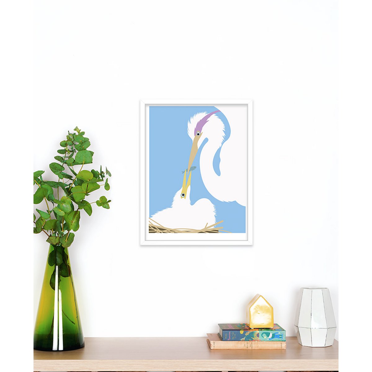 Poster - Blauwe reigers