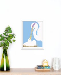 Poster - Blauwe reigers