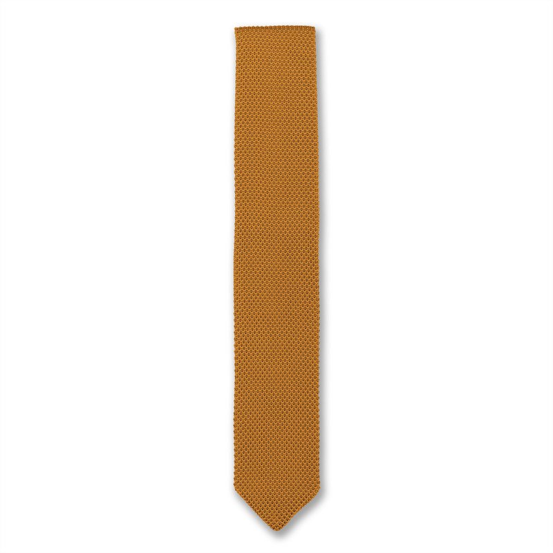 Orange ember knitted tie