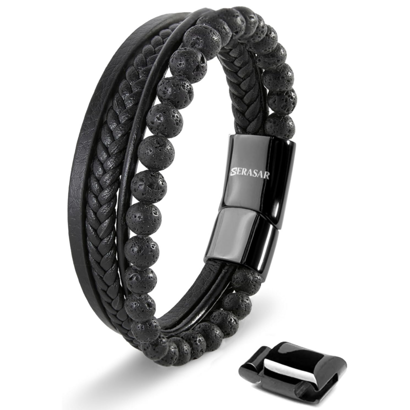 Læderarmbånd "Stone"