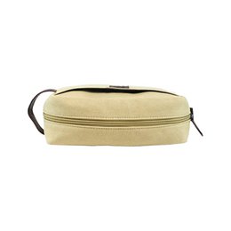 K0014GB | Beauty Case in Canvas/Genuine full-grain leather, flywheel. Color Rope/Testa Moro. Side handle. Zip closure. Dimensions: 24 x 15 x 9 cm. Packaging: Tnt bag