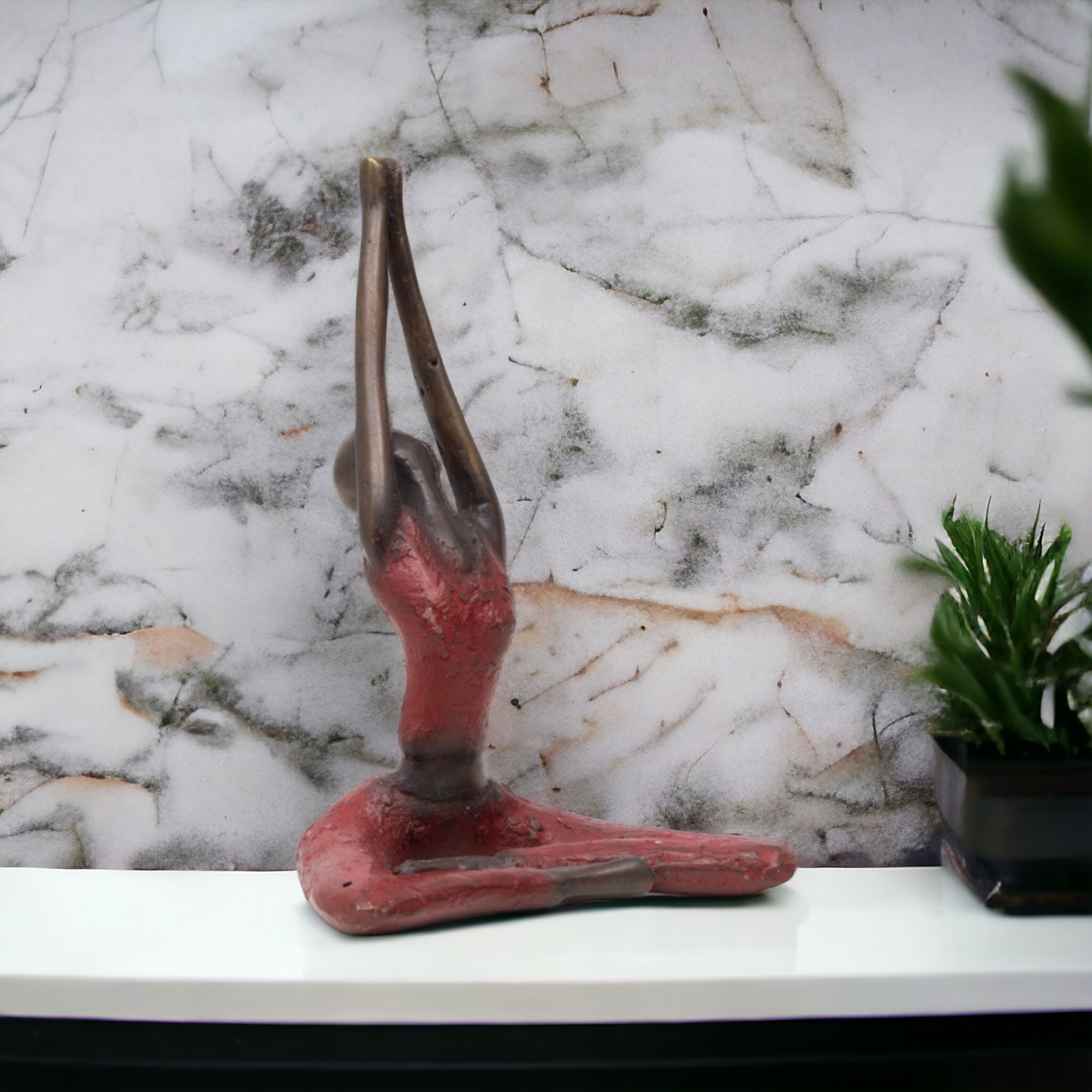 Bronze skulptur yoga "Adeline" | af Hamidou | forskellige farver og størrelser