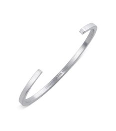 Silver Bangle with Silver & Black Classic Watch