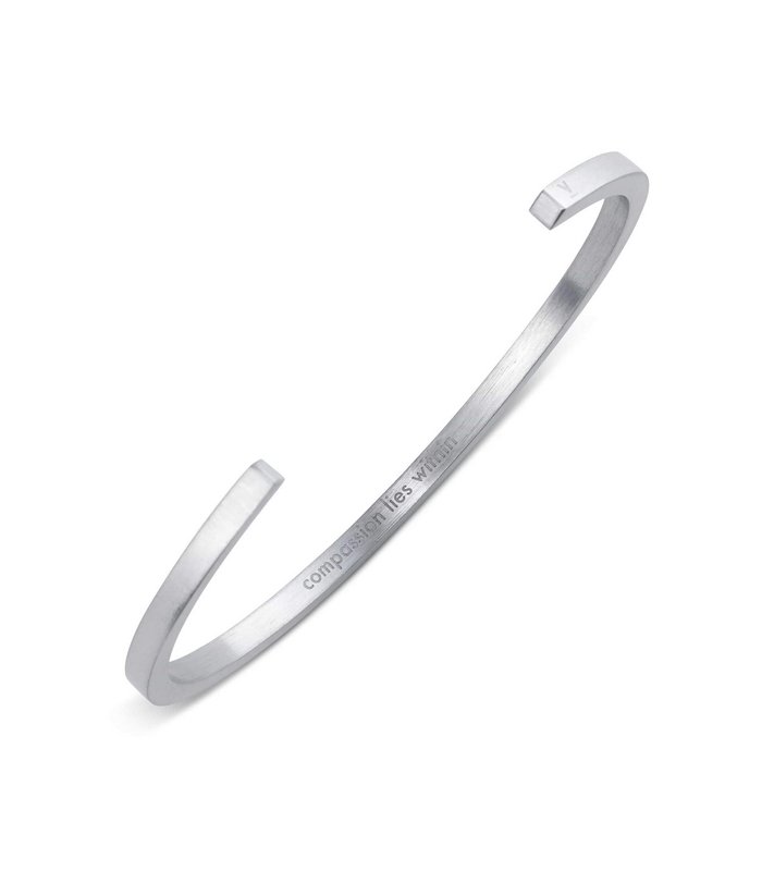 Silver Bangle with Silver & Black Classic Watch