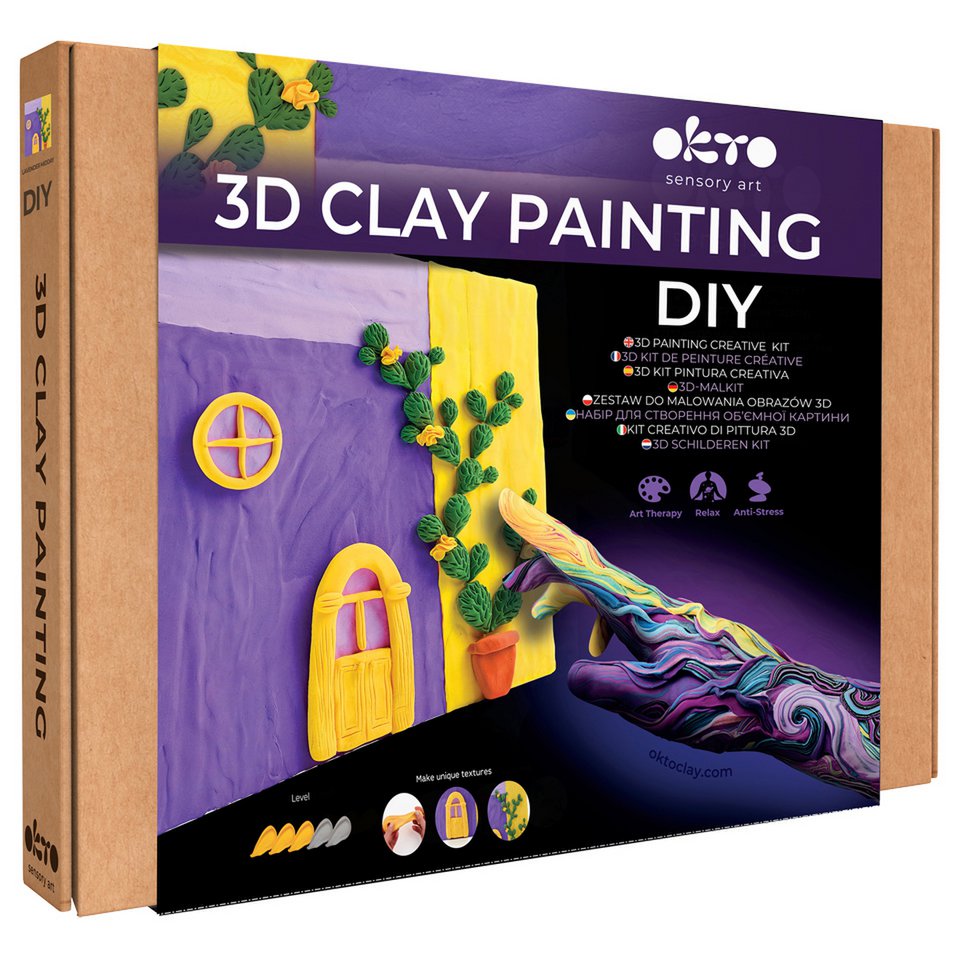 Okto Sensory Art 3D Painting - Windows - Lavender Afternoon
