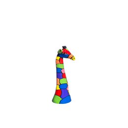 MEDIUM WOODEN GIRAFFE HEAD – COLORFUL
