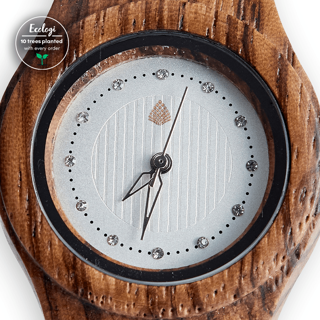 Womens Wrist Watch, Wood Wristwatch, Unique Gifts For Her, Sustainable Watch, Giftable Accessories, Wooden Analog Watch, Holiday ~ The Pine