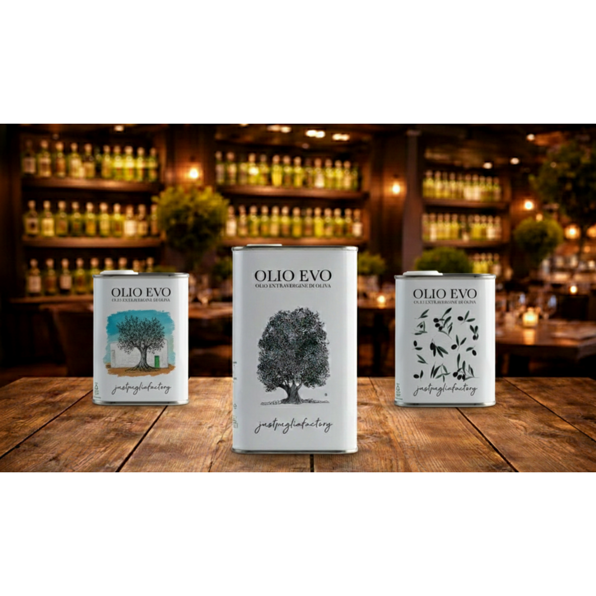 JUST PUGLIA FACTORY OLIO & ARTE -EVO Blend 175 ml Tris-Pack (3er-Pack)