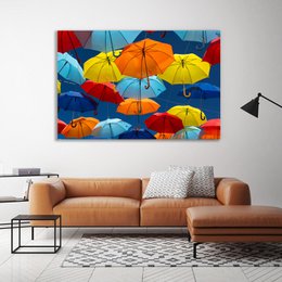 Canvas print - Colorful umbrellas