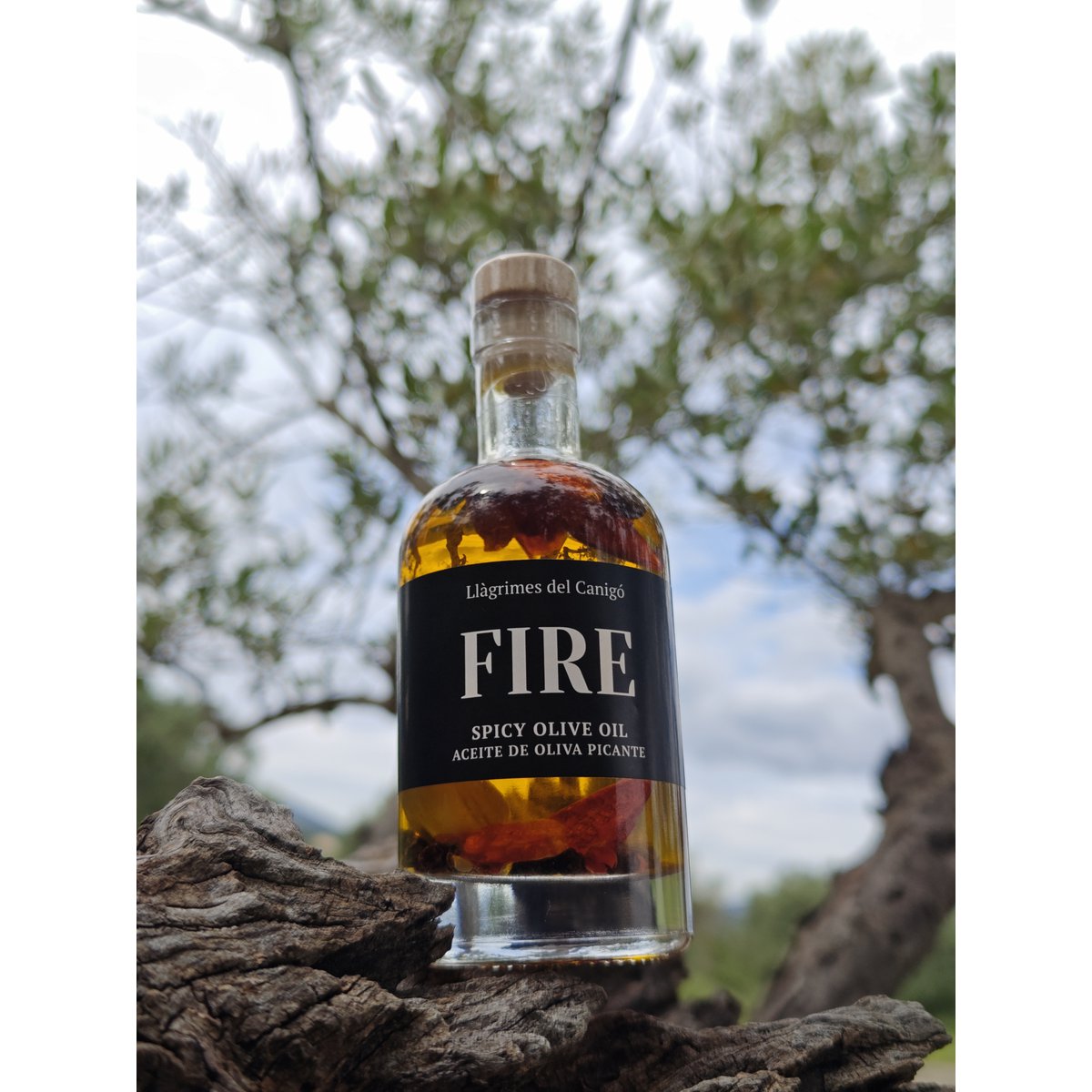 FIRE - Olivenolie med chili, hvidløg og peberfrugt - 100ml
