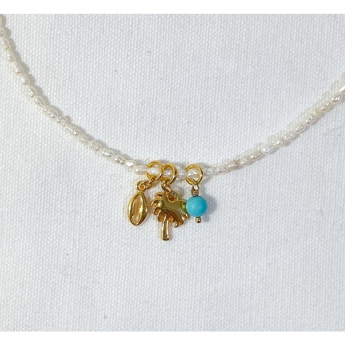 Pearl necklace for charms