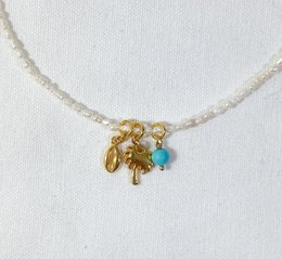 Pearl necklace for charms