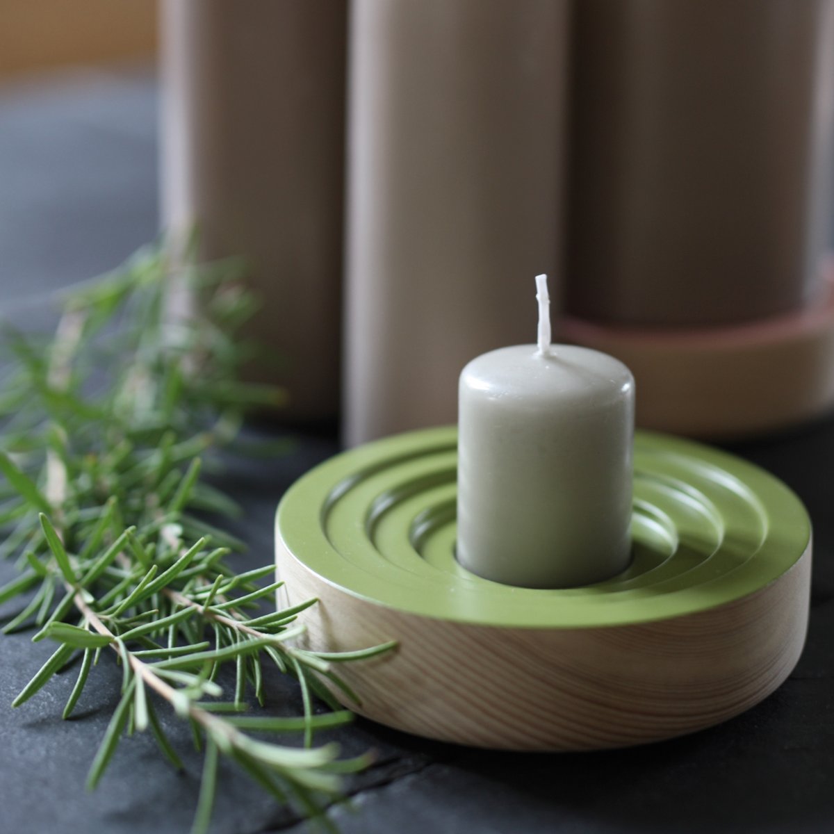 Kerzenhalter CANDLE WOOGIE grün